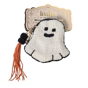 Wandering Moon India Handmade Beaded Ghost Pouch